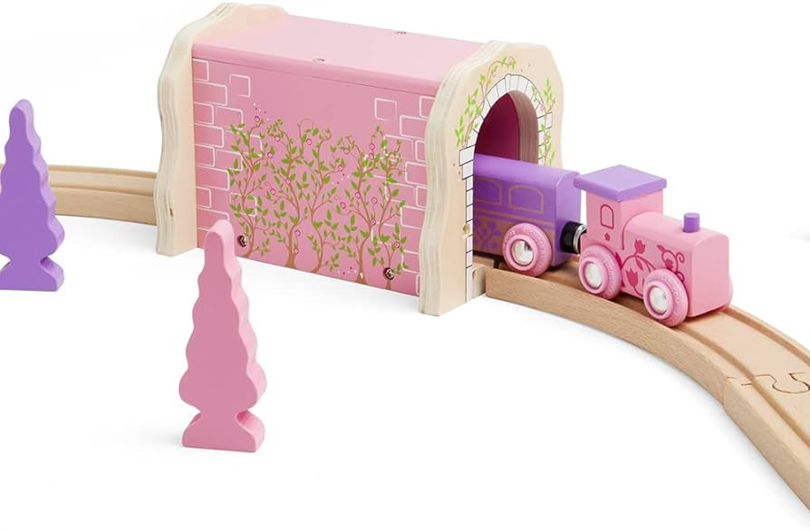 Bigjigs Rail Pink Brick Tunnel - Other Major Wooden Rail Brands are Compatible | Amazon (US)