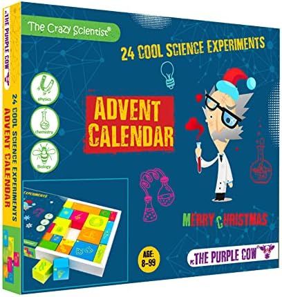 Amazon.com: The Purple Cow Crazy Scientist Advent Calendar - 2022 Countdown to Christmas for Kids... | Amazon (US)