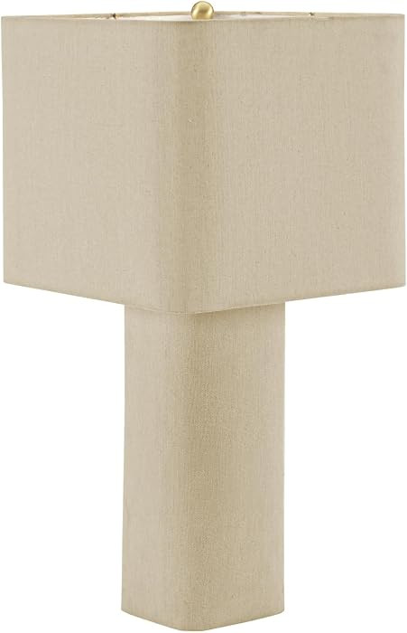 Monarch Specialties AM 9423 Lighting, 24" H, Table Lamp, Natural Linen, Contemporary | Amazon (US)