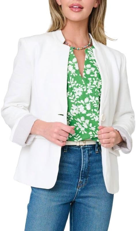GIBSONLOOK Women Notch Collar Blazer, Open Front Knit Jacket for Office, Business Casual Outfit f... | Amazon (US)