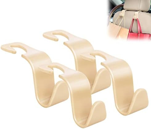 Universal Multifunctional Car Vehicle Headrest Hook, Organizer Hanger Storage Hook for Bag Purse Clo | Amazon (US)