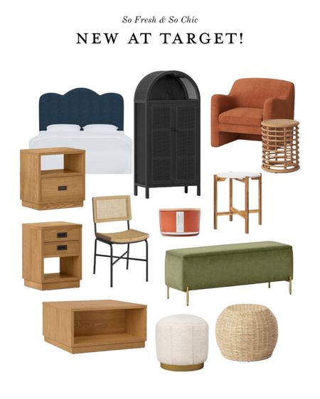 New furniture at Target!
-
Affordable furniture - black arched cabinet - rust upholstered accent chair - cane and wood side table - boucle ottoman - cane ottoman round - square coffee table with storage - wood nightstand - wood accent table - scalloped upholstered headboard kids room - tropical candle - green upholstered bench 

#LTKhome