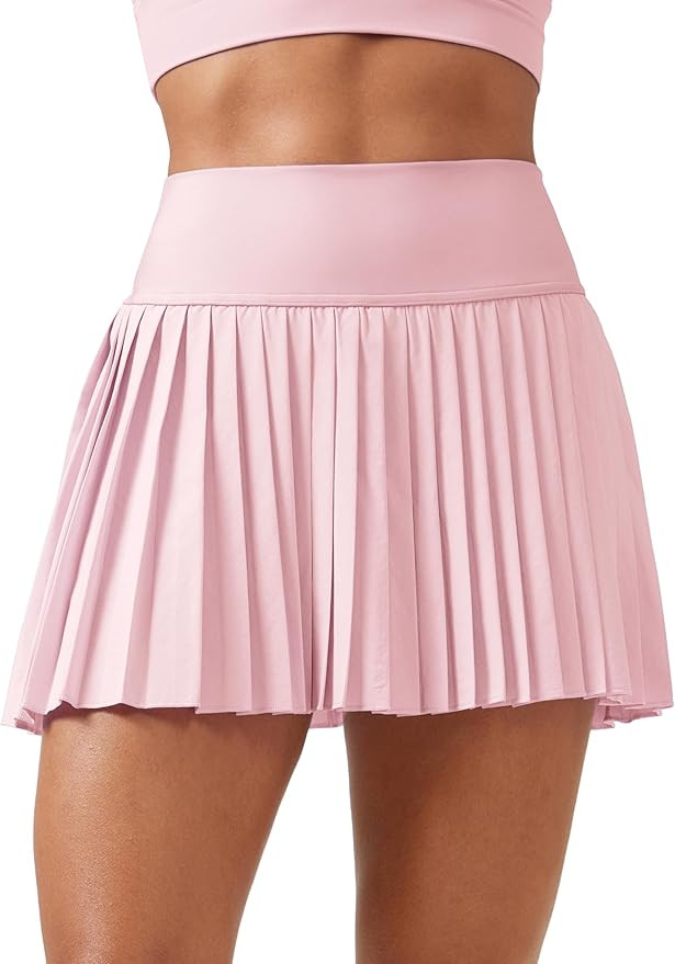 CRZ YOGA High Waisted Pleated Tennis Skirts for Women - Mini Lined Casual Tummy Control Skort wit... | Amazon (US)
