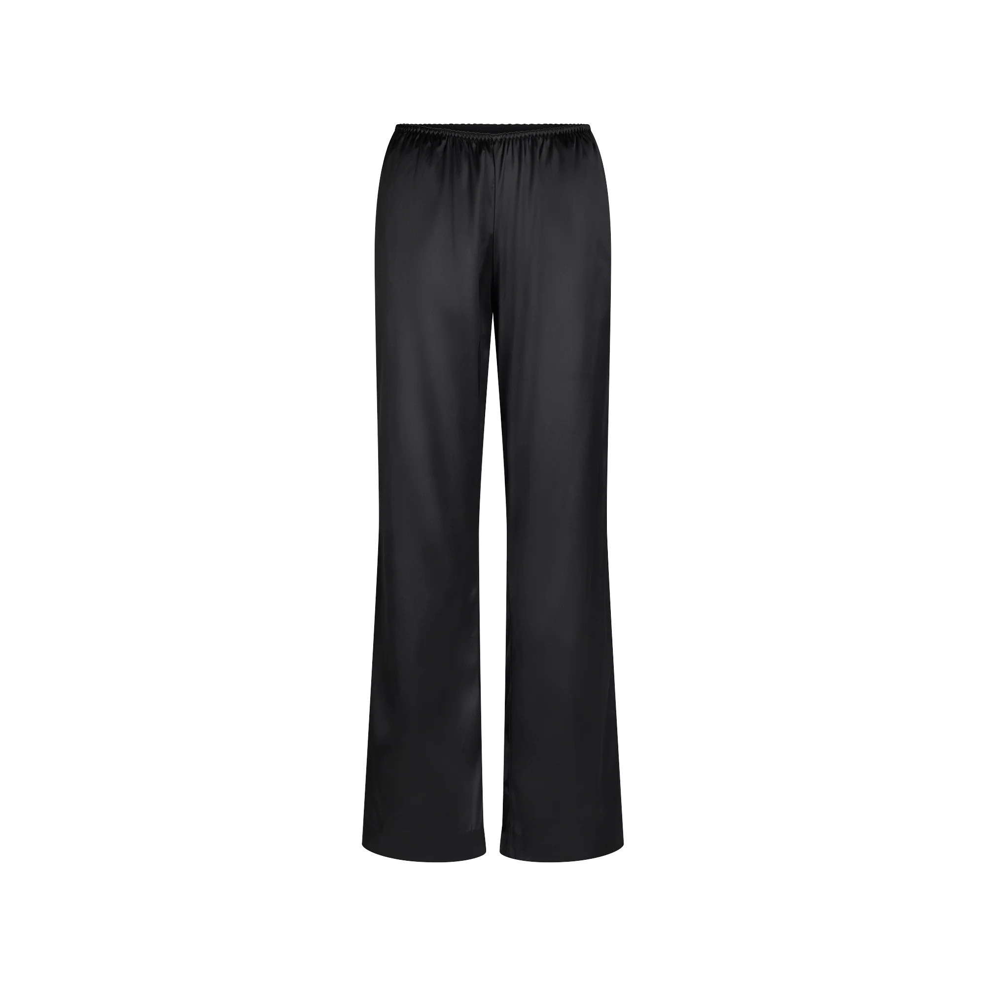 HEAVYWEIGHT SATIN WIDE LEG PANT | ONYX | SKIMS (US)
