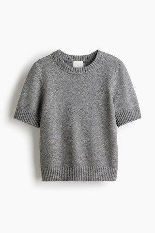 H & M - Short-Sleeved Sweater - Gray | H&M (US + CA)