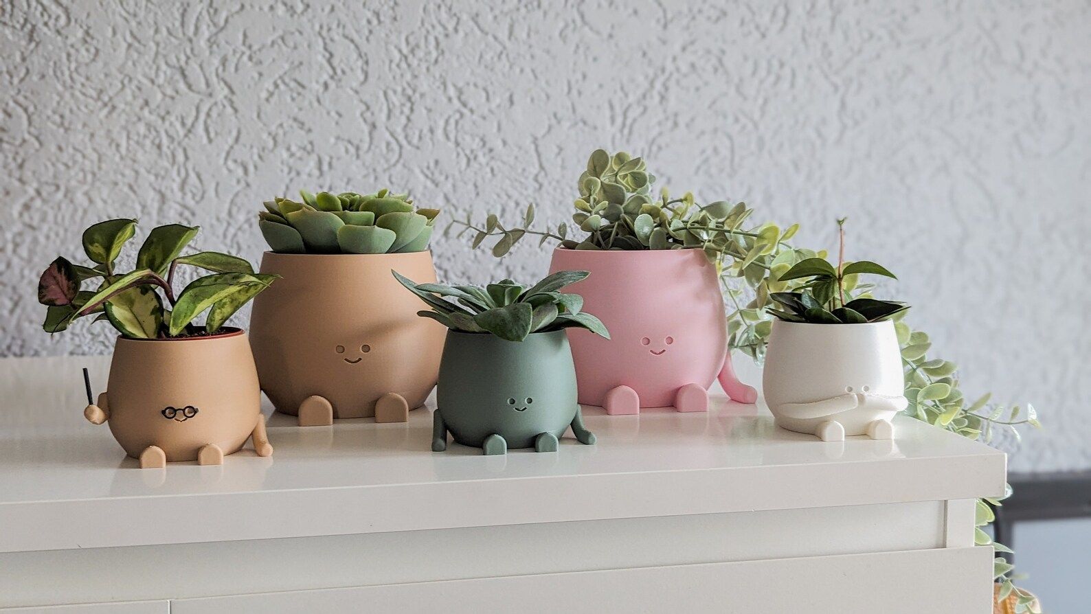 Plant Pot Face Happy Cute Plant Pot Cute Decoration Indoor Planter Pot Happy Face Plant Lover Gif... | Etsy (US)