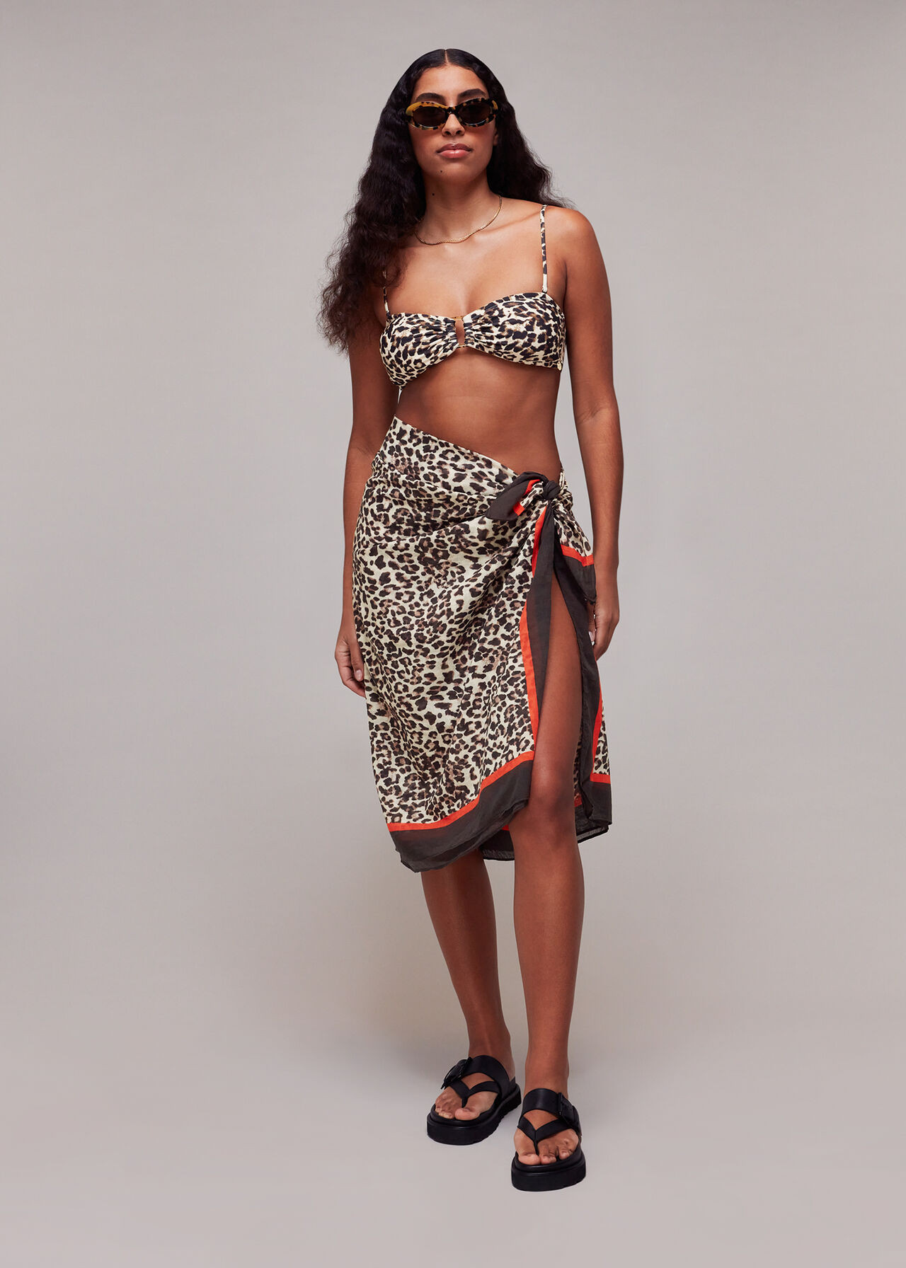Animal Printed Bikini Top | WHISTLES | | Whistles