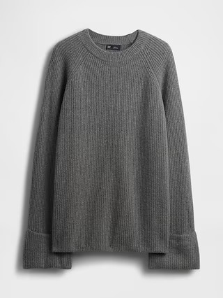 CashSoft Shaker-Stitch Boyfriend Sweater | Gap (US)
