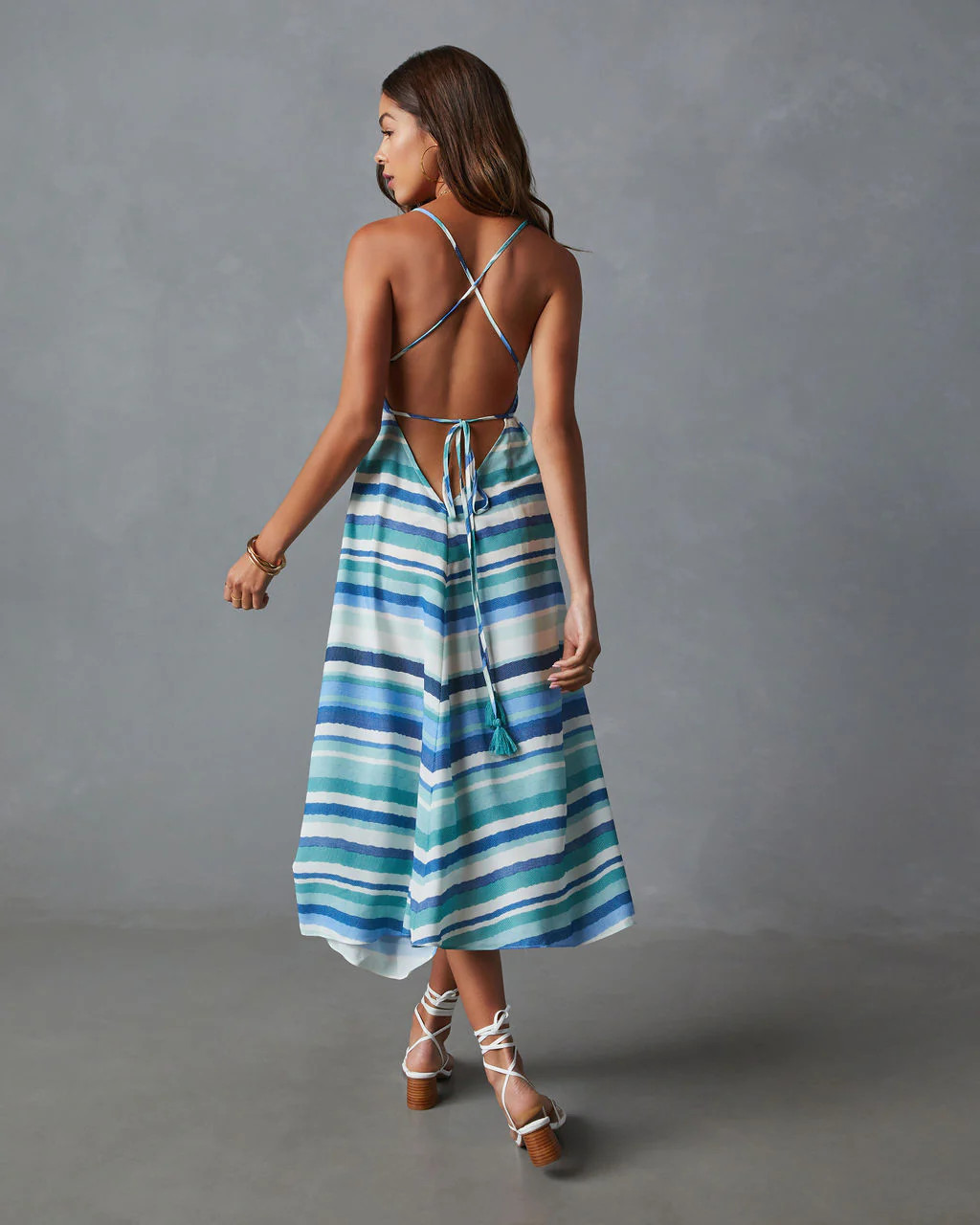 Briar Striped Lightweight Midi Dress | VICI