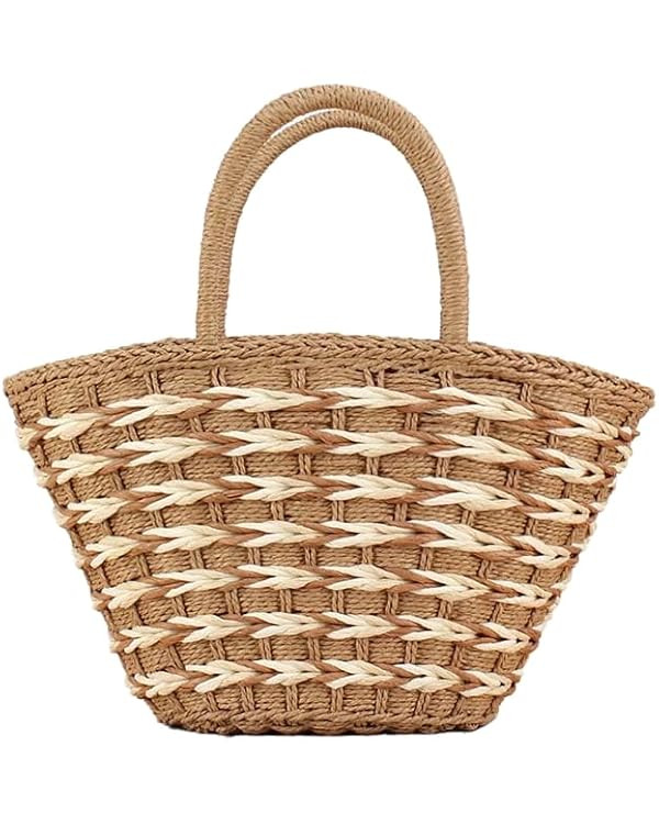 YYW Straw Handbag Clutch Chic Envelop Woven Beach Bag Natural Rattan Straw Bag Summer Straw Clutc... | Amazon (US)