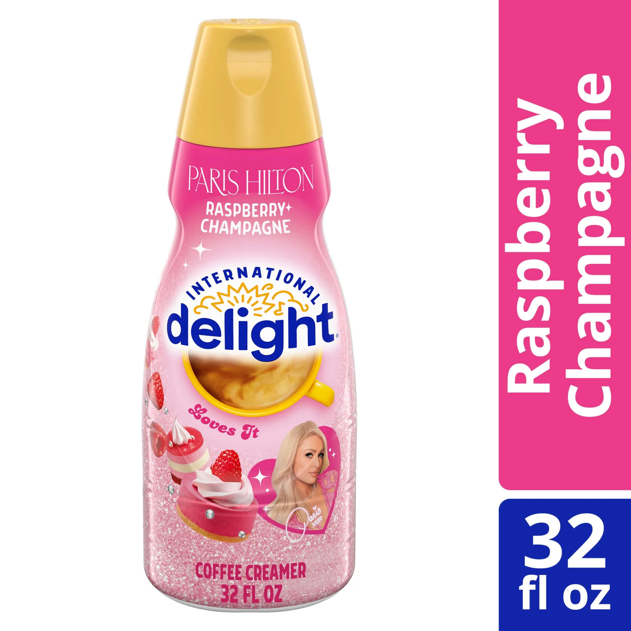 International Delight Paris Hilton Raspberry Champagne Coffee Creamer Bottle, 32 fl oz - Walmart.... | Walmart (US)