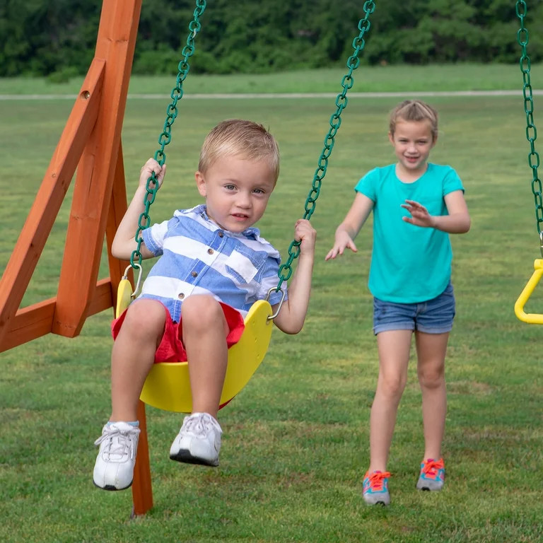Backyard Discovery Oakmont Cedar Wooden Swing Set | Walmart (US)