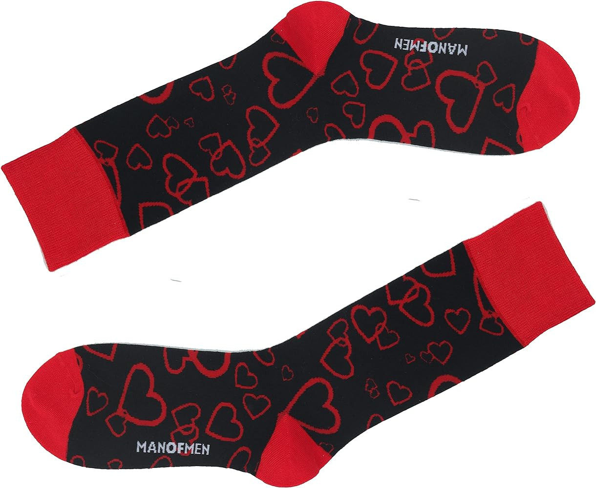 Heart Socks - Valentines Socks for Men, Valentine Day Gifts for Men, Valentines Gifts for Men, Va... | Amazon (US)