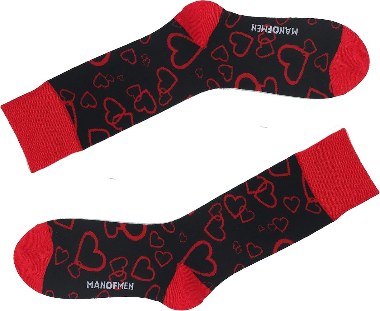 Heart Socks - Valentines Socks for Men, Valentine Day Gifts for Men, Valentines Gifts for Men, Va... | Amazon (US)