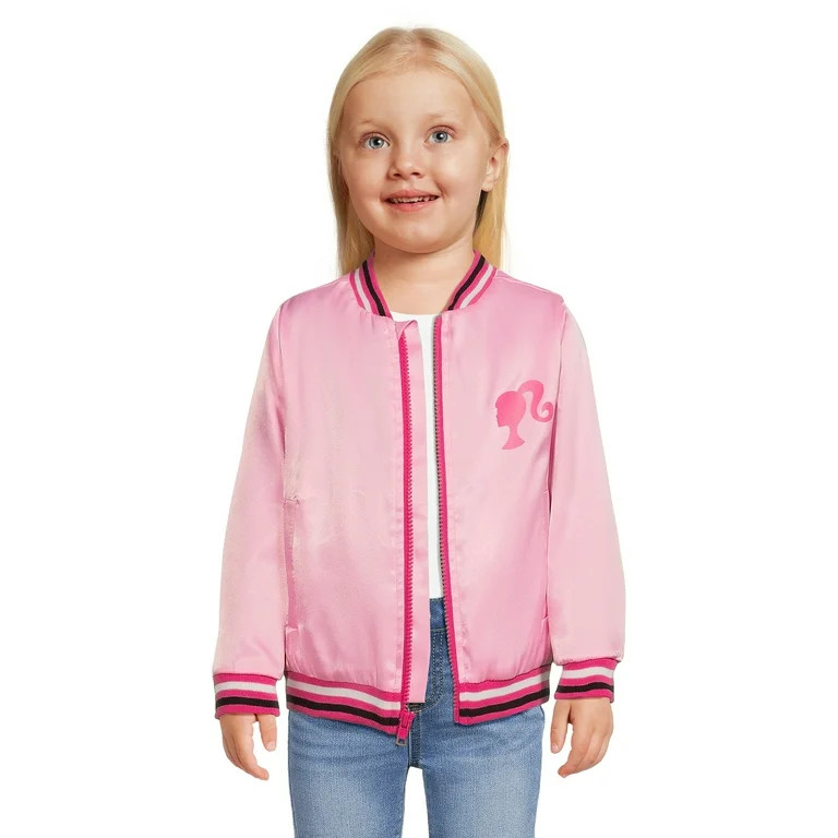 Barbie Toddler Girls Satin Bomber Jacket, Sizes 2T-5T | Walmart (US)
