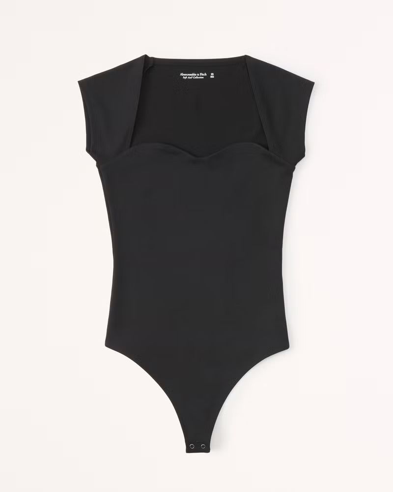 Seamless Fabric Cap Sleeve Sweetheart Bodysuit | Abercrombie & Fitch (US)
