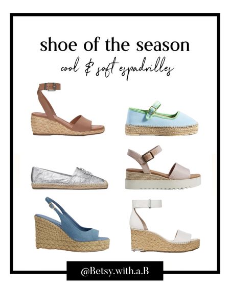 The it shoe of the season: espadrilles in cool & soft colors. Get yours this spring and continue wearing them all summer long. 

#LTKShoeCrush #LTKSeasonal #LTKOver40