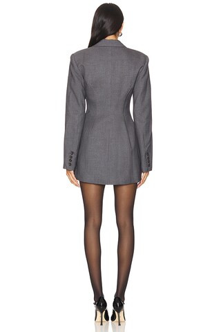x Emily Gemma Adee Blazer Dress in Dark Grey | Revolve Clothing (Global)