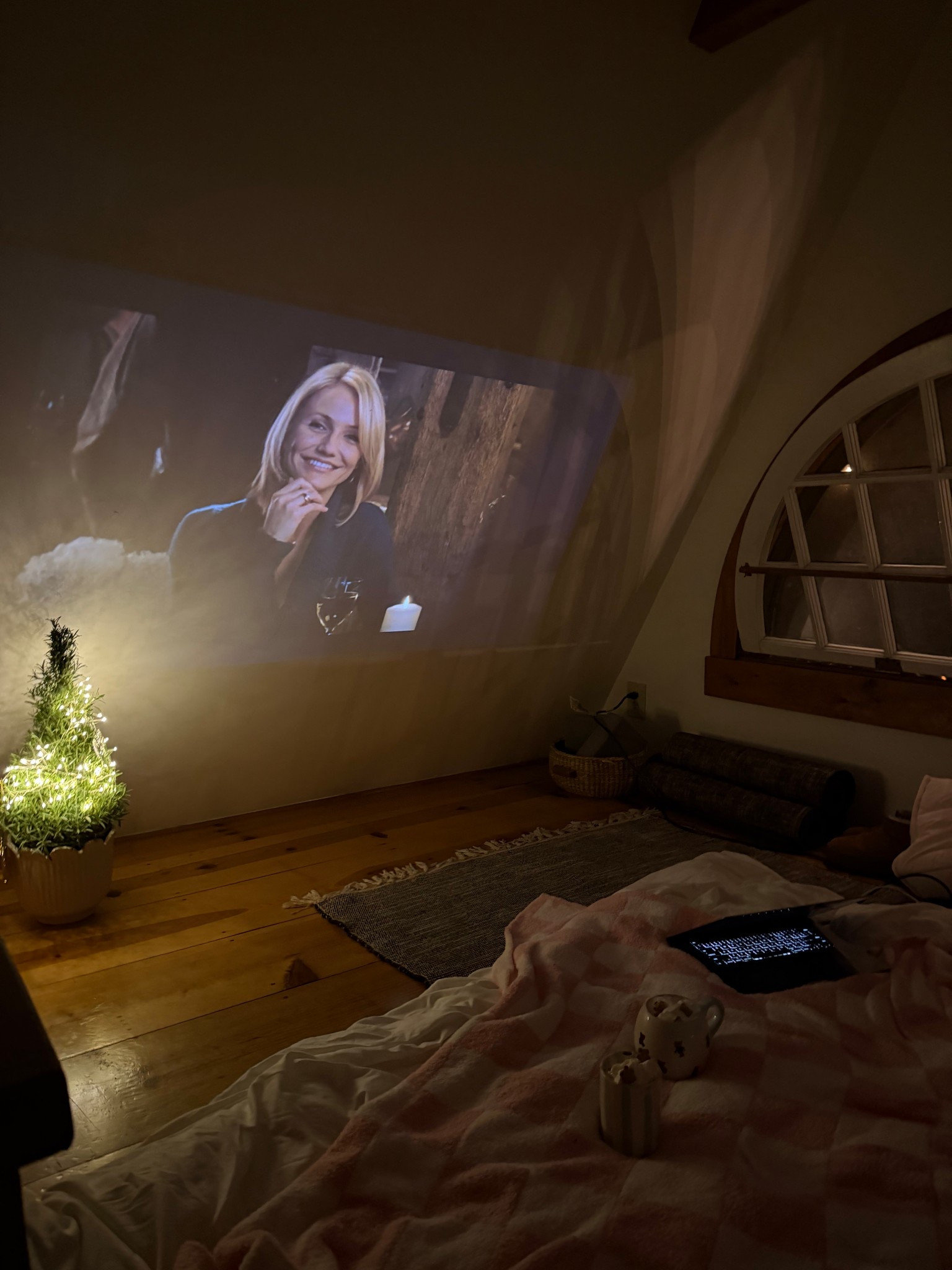 Linking my projector and the softest blanket! I like this projector because it has Bluetooth and rotates but definitely do your research. There are so many out there 

#LTKFindsUnder100 #LTKSeasonal #LTKHome