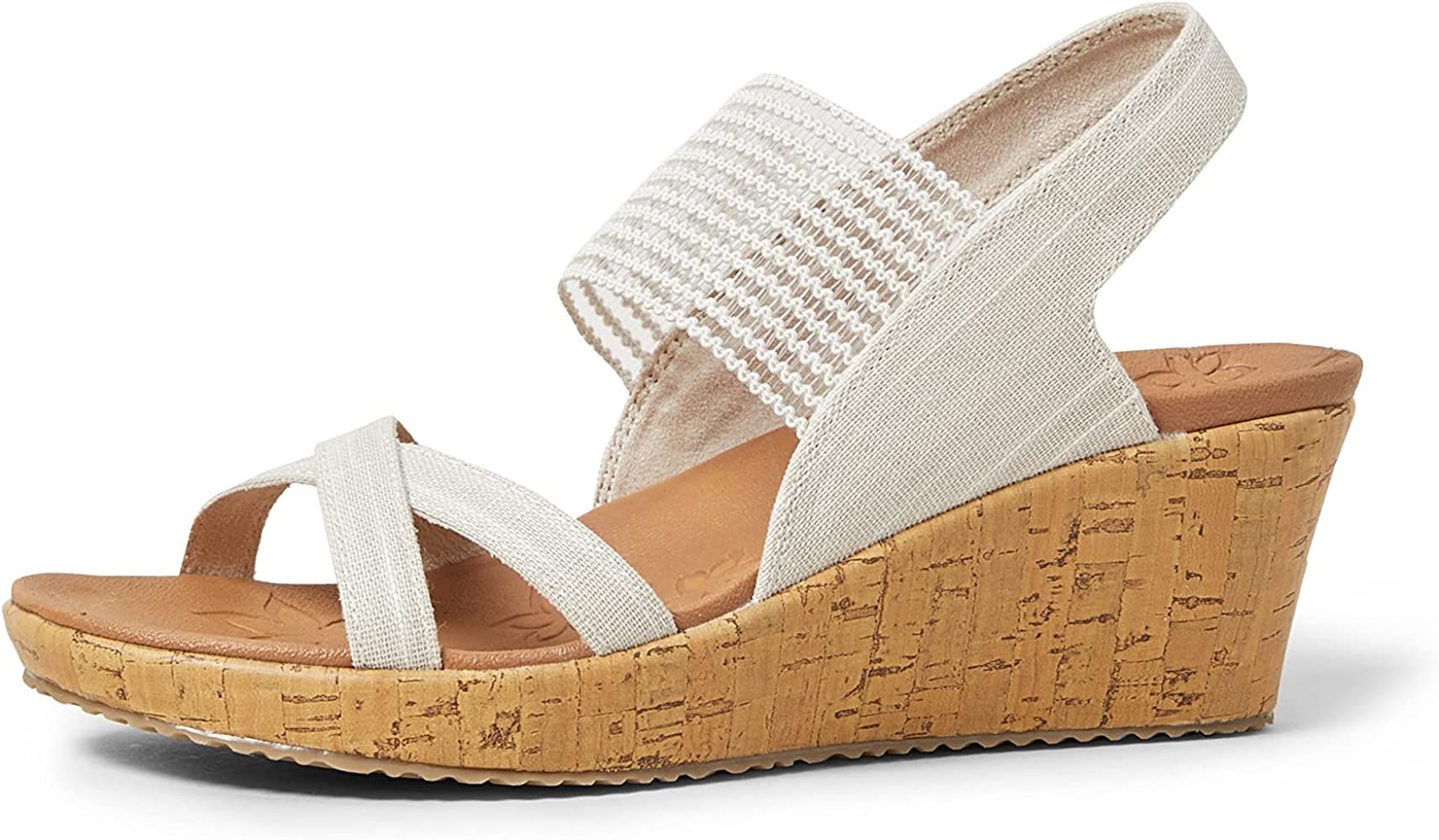 Skechers Women's Beverlee - High Tea Wedge Sandal | Amazon (US)