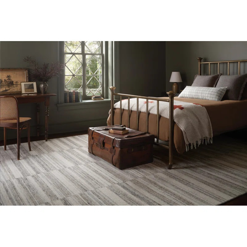 Magnolia Home by Joanna Gaines x Loloi Rae Stone / Ivory Area Rug | Wayfair North America