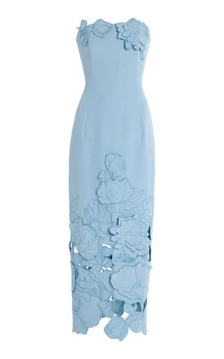 Exclusive Rayna Floral-Appliquéd Cutout Crepe Maxi Dress | Moda Operandi (Global)