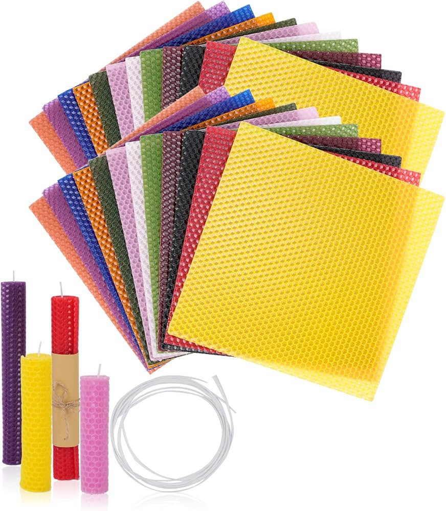 Thleunei Beeswax Sheets for Candle Making - Beeswax Candle Making Kit for Kids-Christmas Candle M... | Amazon (US)