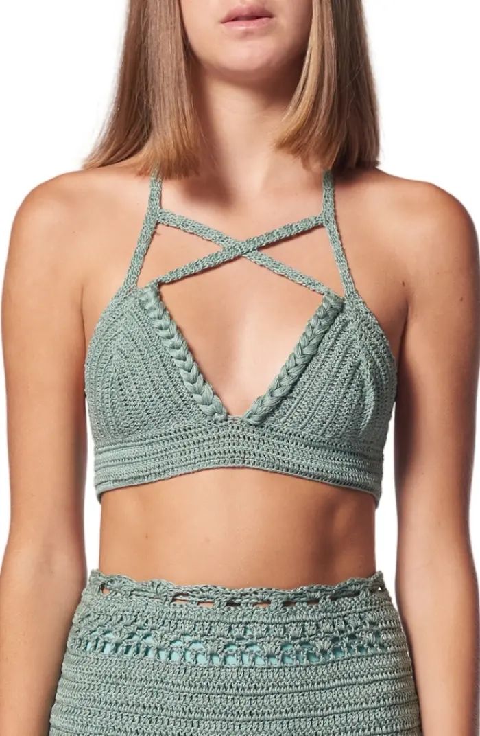 Cotton Crochet Bikini Top | Nordstrom