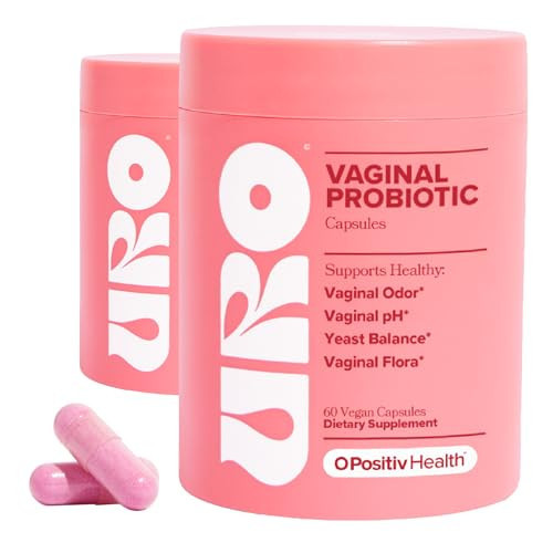 O Positiv URO Vaginal Probiotics for Women pH Balance with Prebiotics & Lactobacillus Probiotic Blend - Vaginal Health Supplement - Promote Healthy Vaginal Odor & Vaginal Flora, 60 Count (Pack of 2) | Amazon (US)