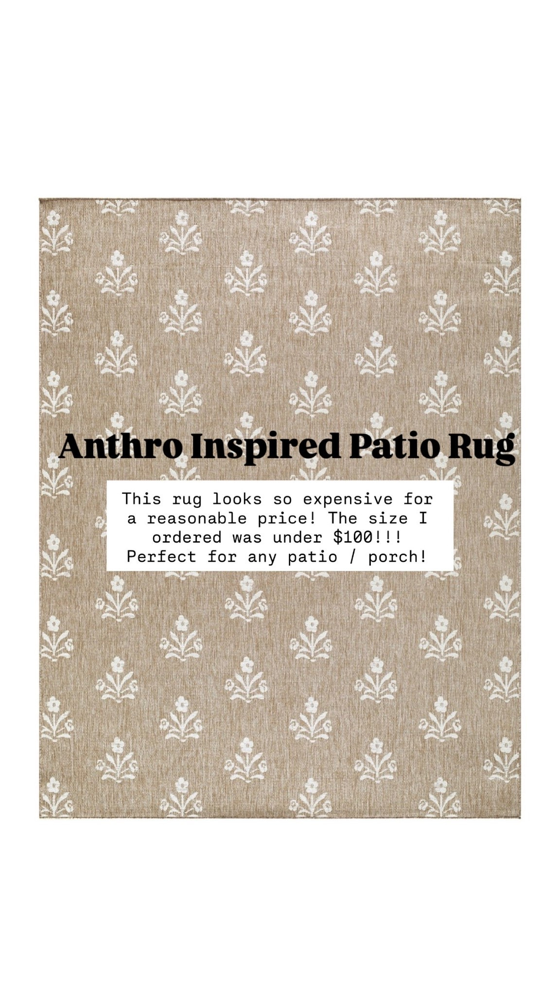 This rug is STUNNING and giving Anthro vibes for under $100! 🤍✨🔗

#LTKdayinmylife #LTKHome