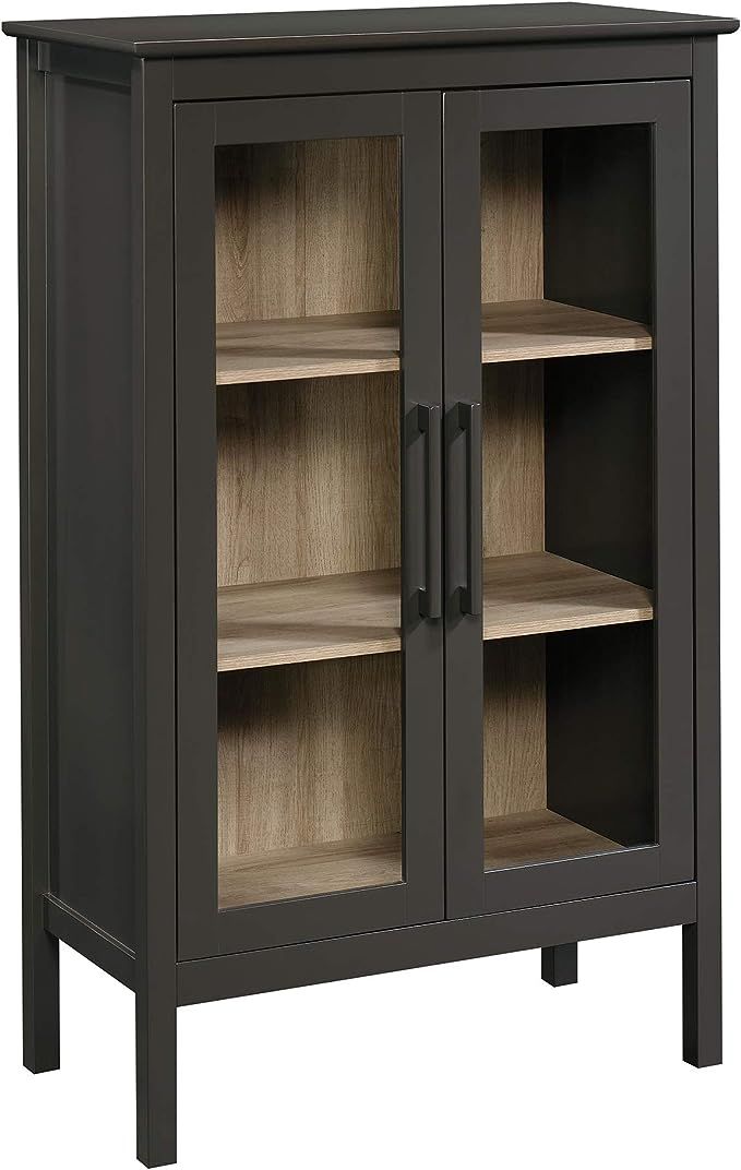 Sauder Anda Norr Display Cabinet, L: 31.5" x W: 15.75" x H: 50.0", Slate Gray Finish | Amazon (US)