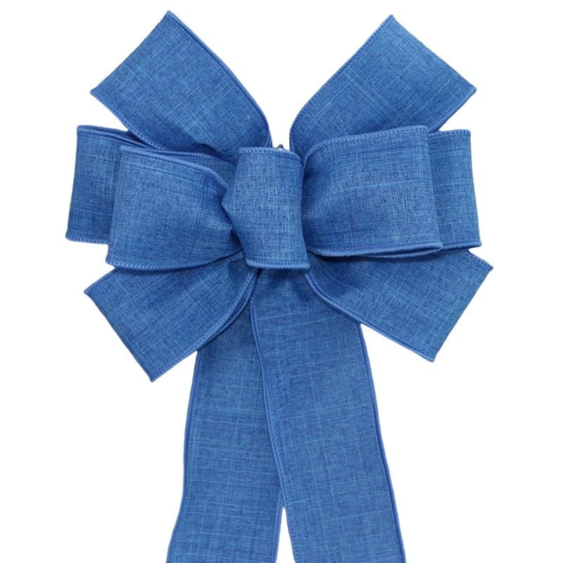 Royal Blue Rustic Wreath Bow - Hanukkah Bow by Package Perfect Bows - Made in USA (10 inch bow) | Amazon (US)