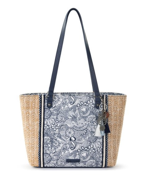 Sakroots Navy & Tan Paisley Spirit Desert Tote | Zulily