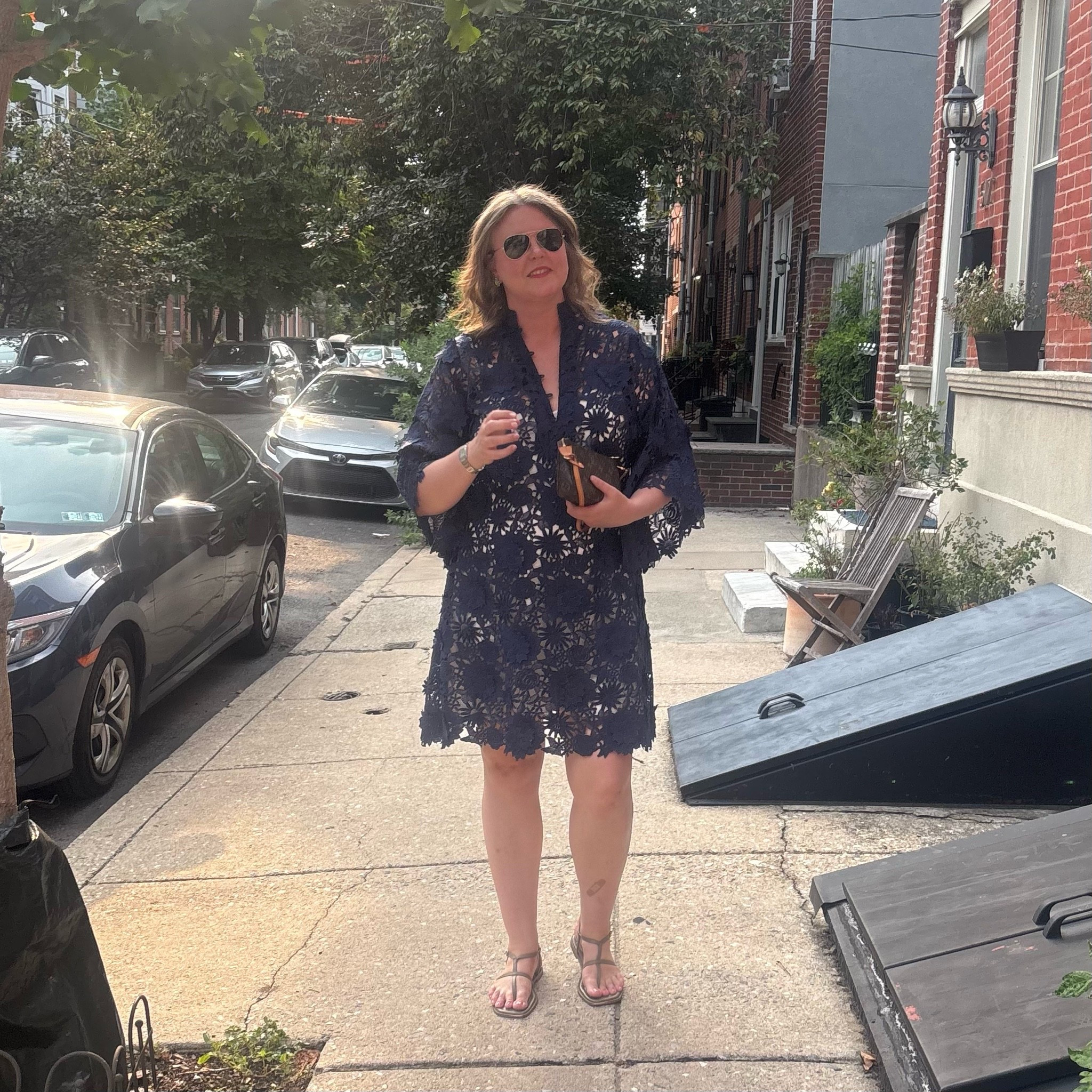 After three years in rotation, I lopped off this maxi caftan to knee length. ✂️