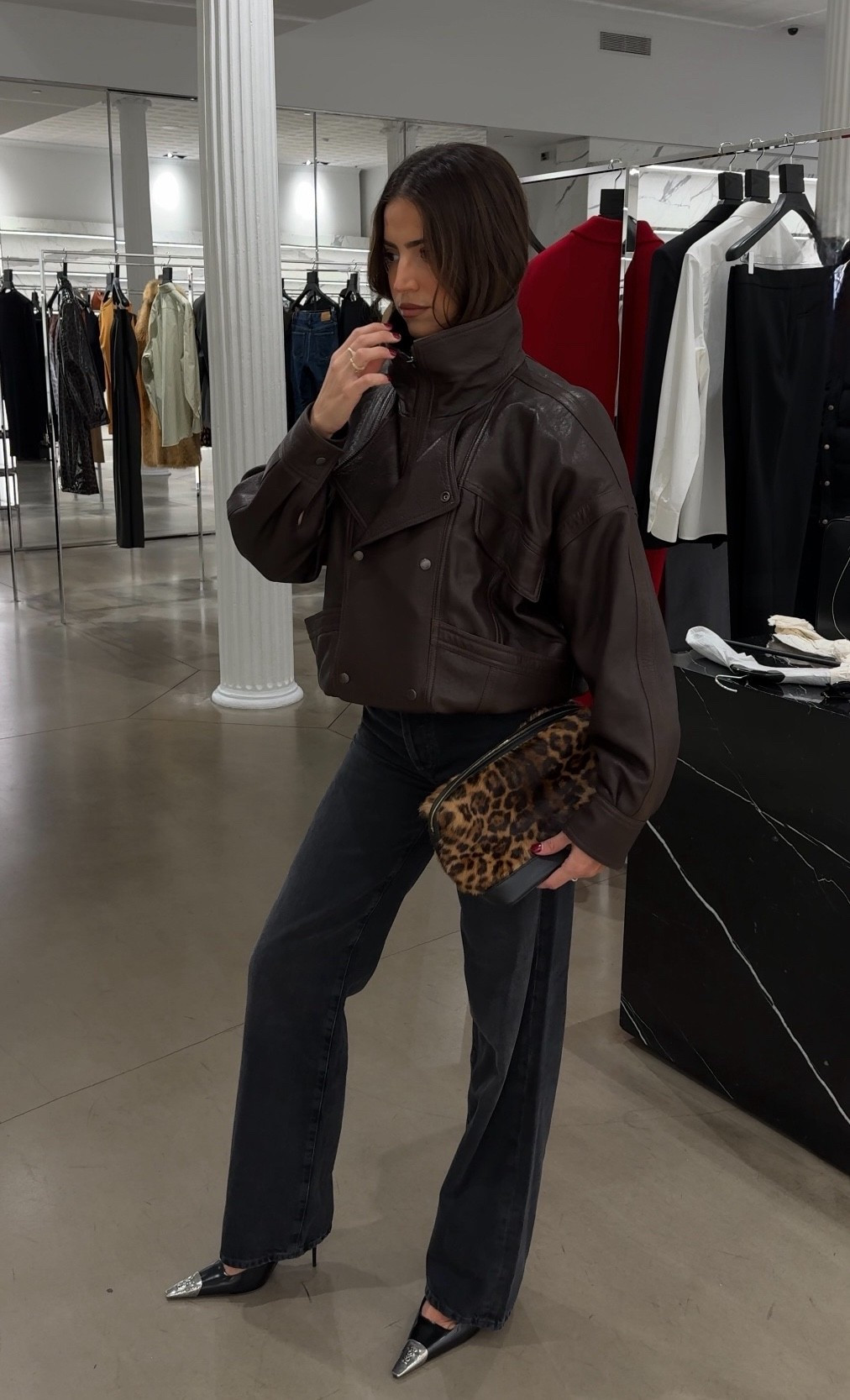 This dream leather Jacket is YSL. Linking similar! Also wearing size 24 in jeans 

#LTKootd #LTKFindsUnder100 #LTKdayinmylife