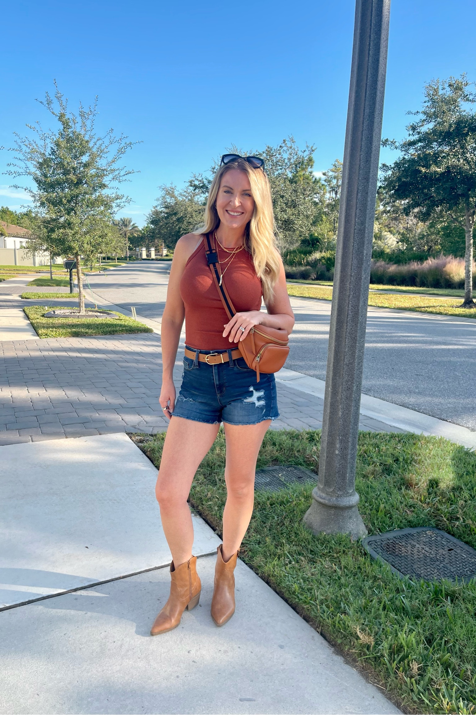 Fall farm birthday party outfit for my warm whether girlies! Thank you target for styling me from head to toe. Comfortable enough to take my son on pony and hay rides while also chasing him around the chickens and feeding goats. It was a great day :) 

Size small top, size 4 shorts
Almost 5’6” 130lbs

#LTKparties #LTKHolidaySale #LTKstyletip
