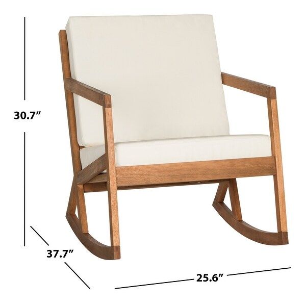 Safavieh Outdoor Living Vernon Natural/Beige Rocking Chair | Bed Bath & Beyond