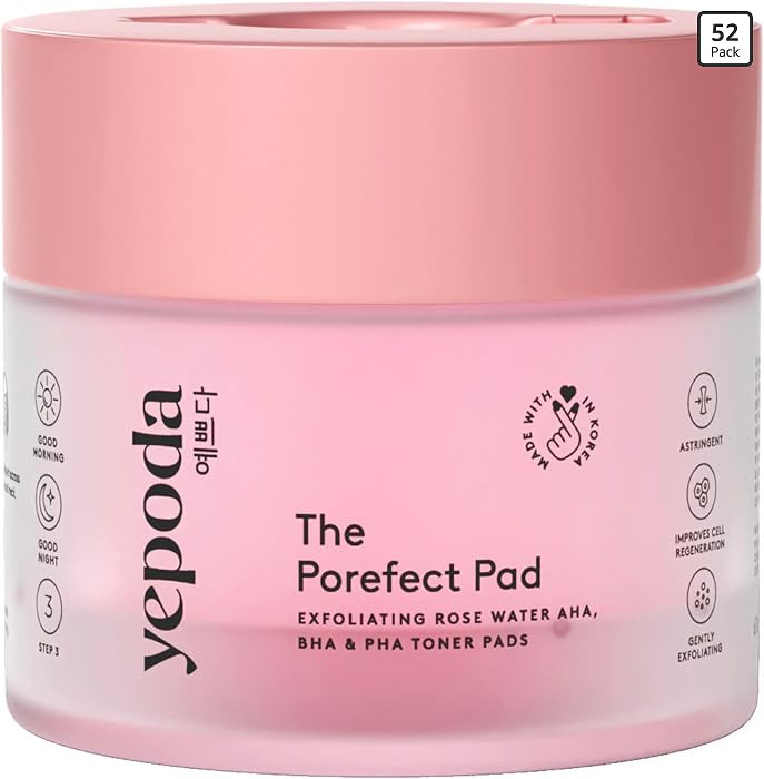 Yepoda The Porefect Pad, Exfoliating Rose Water AHA, BHA & PHA Toner Pads, Gently exfoliating & P... | Amazon (US)