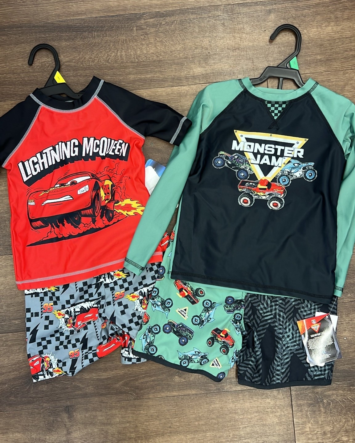 You already know the monster jam swimming trunk set came home with us!!! 

Loving these character swimming sets from Walmart 🩵