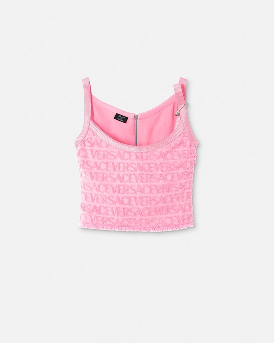 Versace Allover Safety Pin Towel Top | Versace (US)