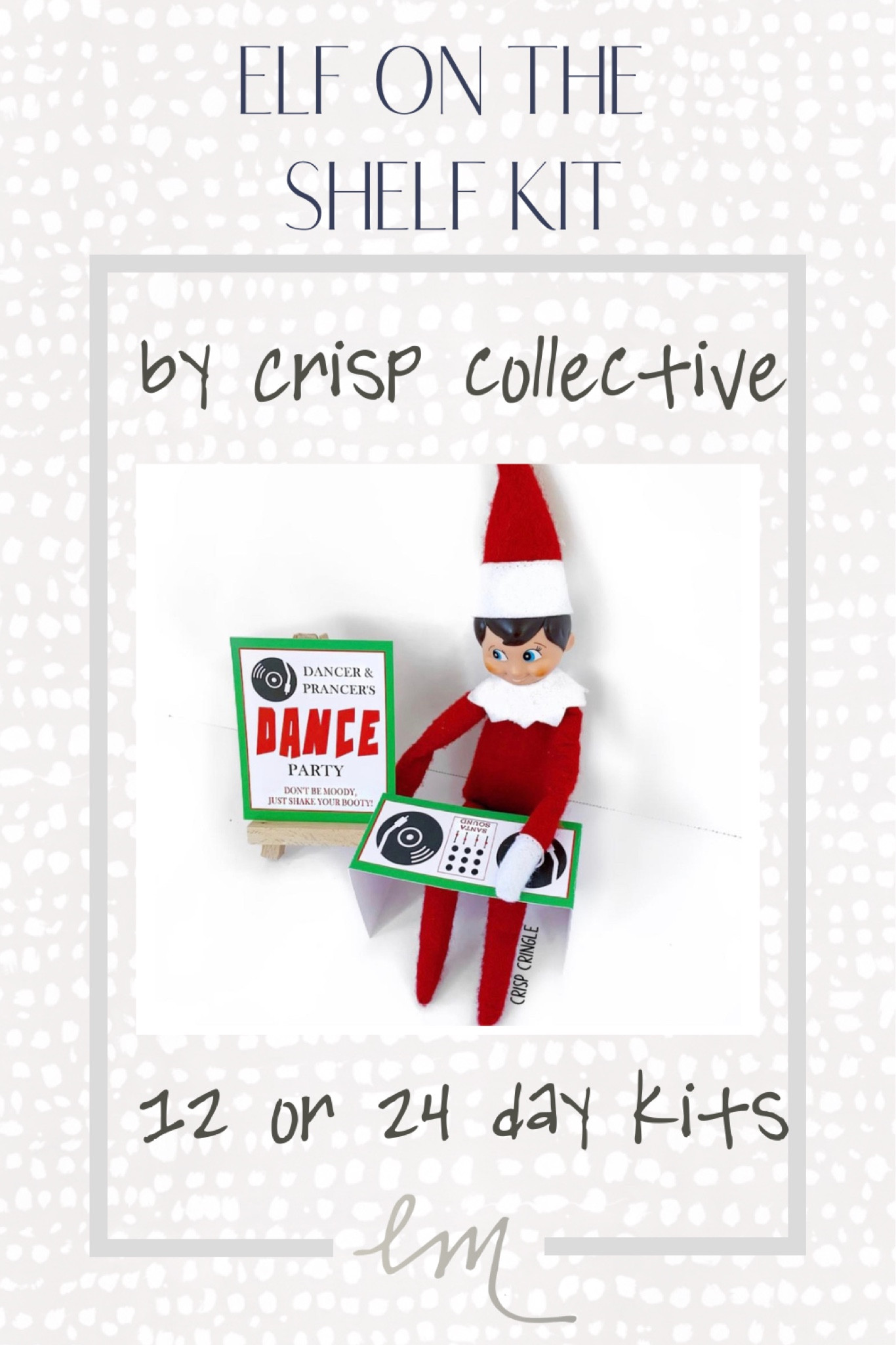 Elf on the shelf kits by Crisp Collective. These kits are adorable and you will not forget to move the elf. Bethany makes these kits so fun and gives you all the supplies to have a fun holiday season with your kids. You can pick from 12 or 24 day kit. If you have multiple elves you can order kits to accommodate how many elves you have.
Christmas | holiday season 

#LTKkids #LTKHoliday #LTKSeasonal