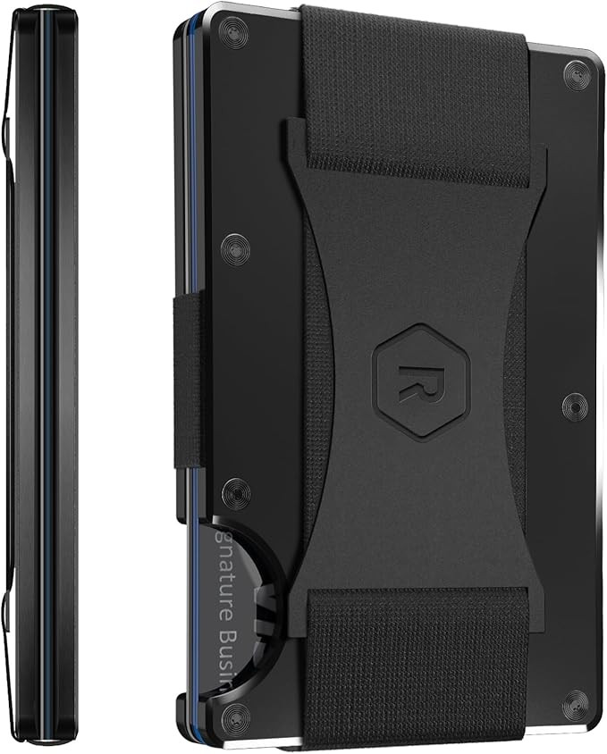 The Ridge Wallets for Men - Slim Minimalist, Front Pocket, RFID - Card Holder Wallet (Royal Black... | Amazon (US)