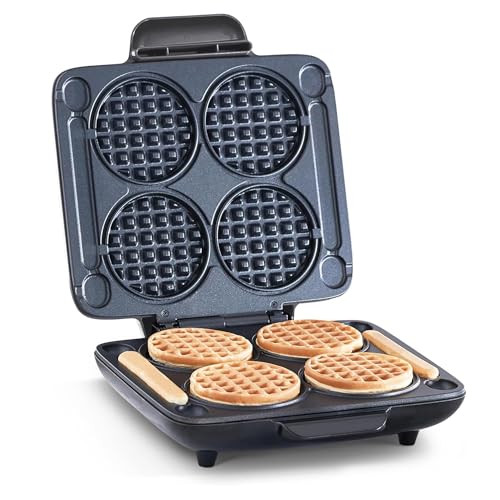 Dash Multi Mini Waffle Maker- Quad Waffle Maker for Family Breakfasts - Dual Nonstick Heating Plates & Easy-Release Surface - Compact & Fast-Heating - Graphite | Amazon (US)