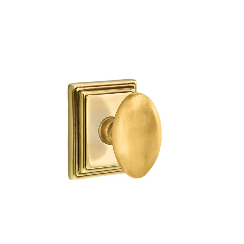 Emtek Passage Knobset w/ Wilshire Rosette and Egg Knob | Wayfair North America