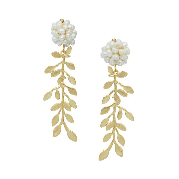 Pearl Cluster Vine Earrings | Susan Shaw