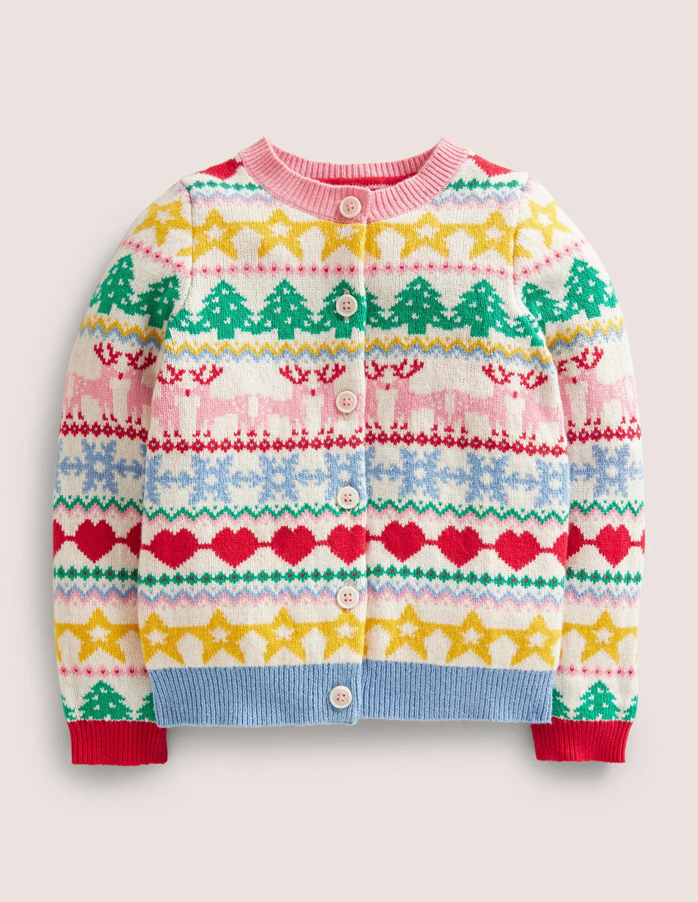 Festive Fair Isle Christmas Cardigan - Multi Festive Fair Isle | Boden (US)