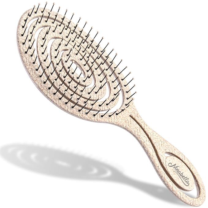 Ninabella Organic Detangling Hair Brush for Women, Men & Children - Does not Pull on Hair - Hair Str | Amazon (US)