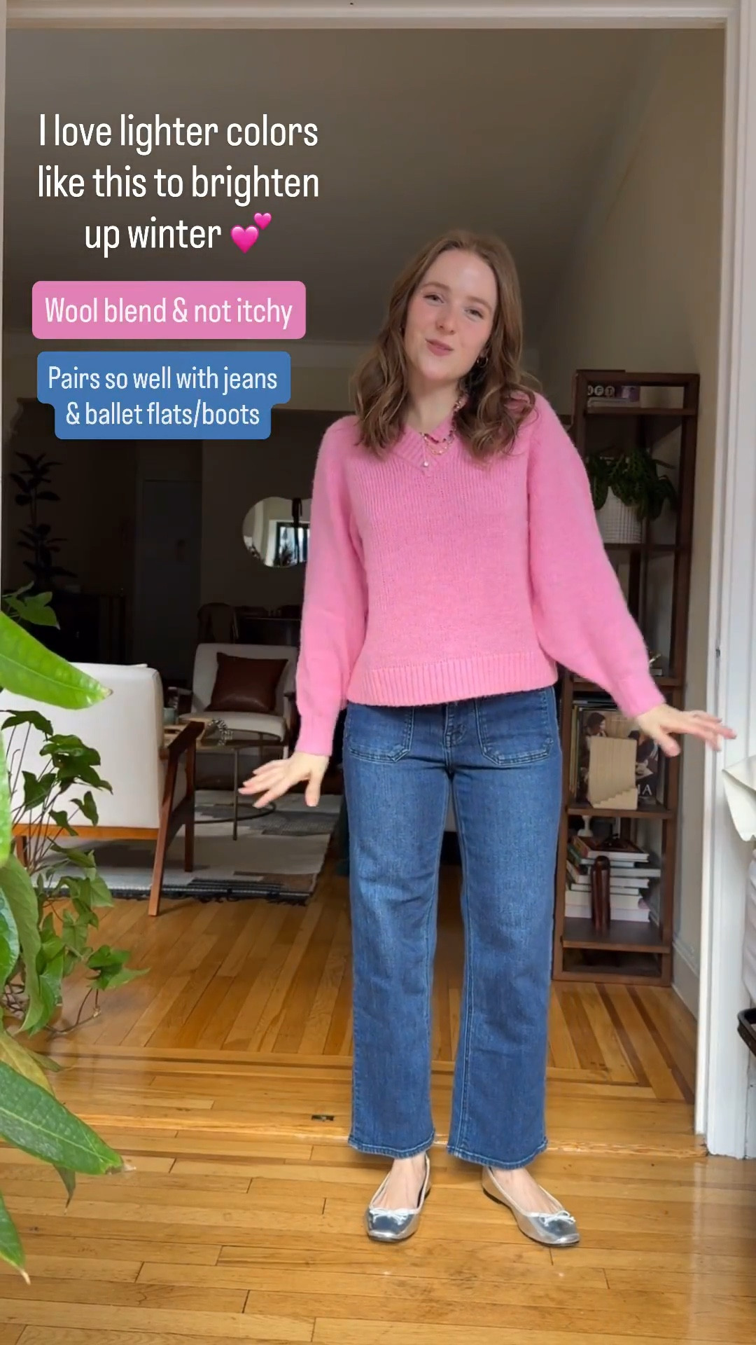 The cutest v neck wool blend sweater. Also comes in yellow. Wearing xs
Jeans inseam 26 size 25. (I’m 5ft 2)

#LTKSaleAlert #LTKSeasonal