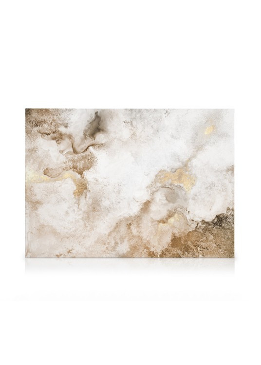 Beige Golden Flow No2 Canvas print | Desenio