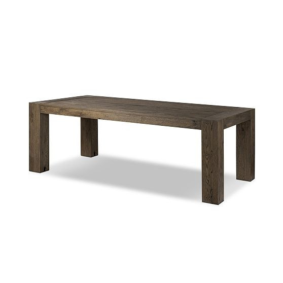 Ottilie Extendable Dining Table, Brown, Oak Veneer-Brushed Brass, 84 | West Elm (US)